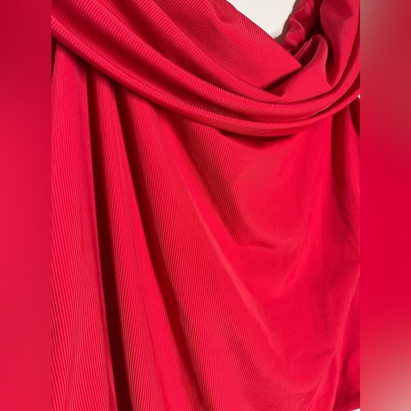 AFRM | Red Off The Shoulder Bodysuit | Ribbed Thong | Women’s XL - Picture 2 of 4